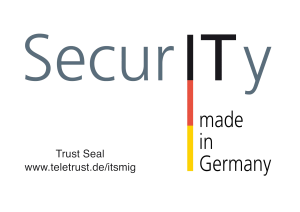 Trust Seal Security Made in Germany by Teletrust Siegel "Security Made in Germany" von Teletrust