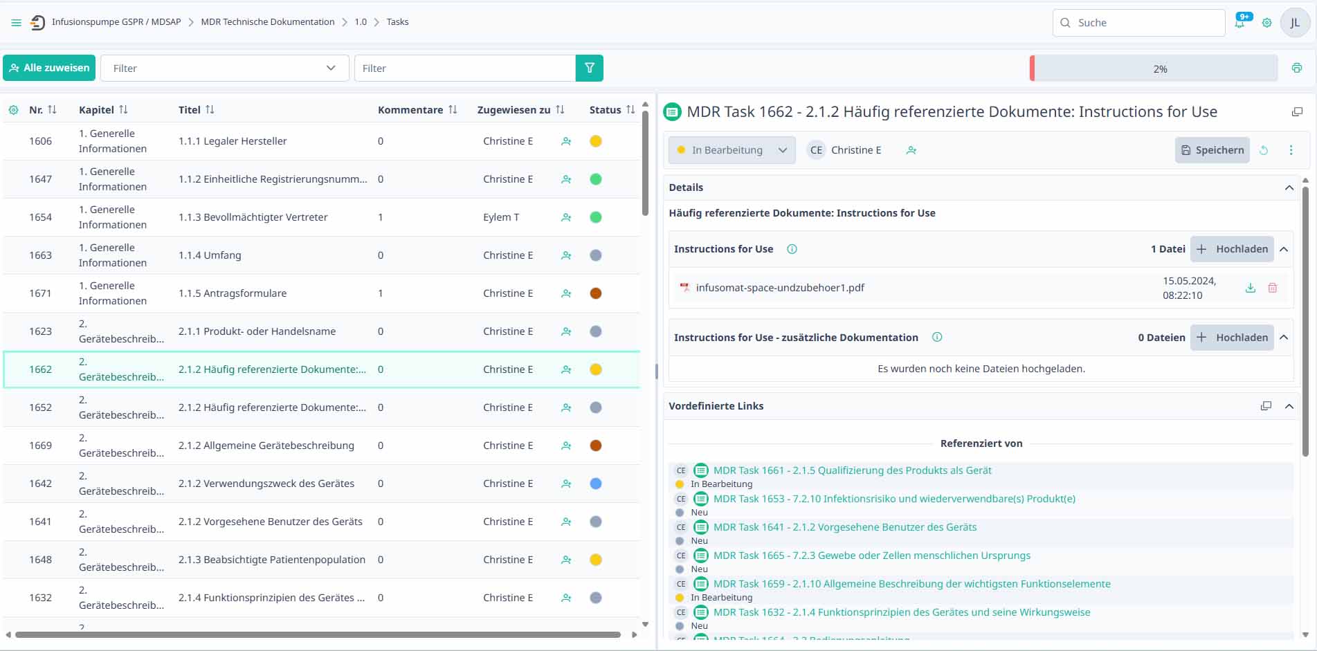 BAYOOSOFT Themis – Screenshot: Prozesse und Standardarbeitsanweisungen verwalten